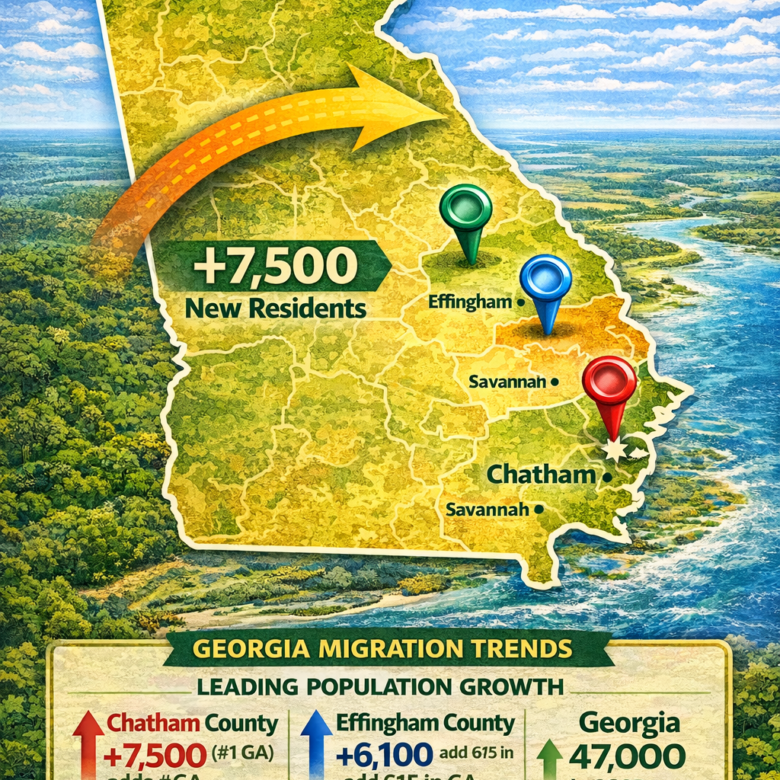 The Great Migration South: Why Chatham and Bulloch Counties Are Leading Georgia’s Growth